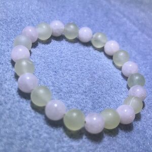 Charming Pink and Green Beaded Bracelet